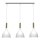 Hanglamp aan een koord NOAK 3xE27/15W/230V wit/goud