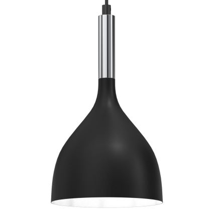 Hanglamp aan een koord NOAK 3xE27/15W/230V zwart/glanzend chroom