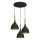 Hanglamp aan een koord NOAK 3xE27/15W/230V zwart/goud