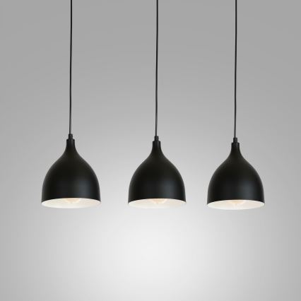 Hanglamp aan een koord NOAK 3xE27/15W/230V zwart