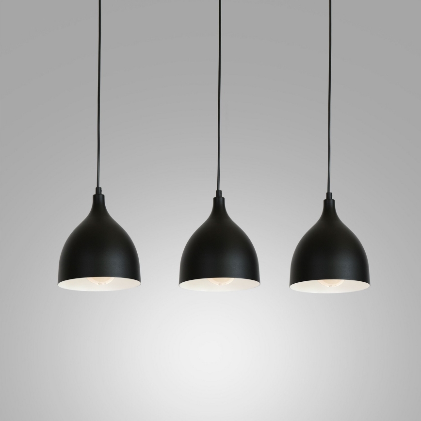 Hanglamp aan een koord NOAK 3xE27/15W/230V zwart