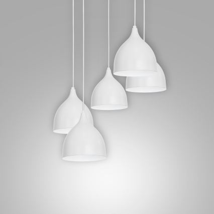 Hanglamp aan een koord NOAK 5xE27/15W/230V grijs