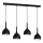Hanglamp aan een koord NOAK WOOD 4xE27/15W/230V zwart/beuken