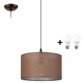 Hanglamp aan een koord NOEL 1xE27/60W/230V brons