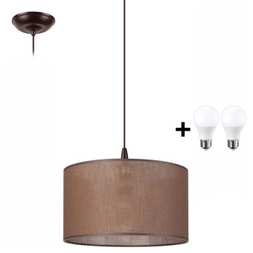 Hanglamp aan een koord NOEL 1xE27/60W/230V brons