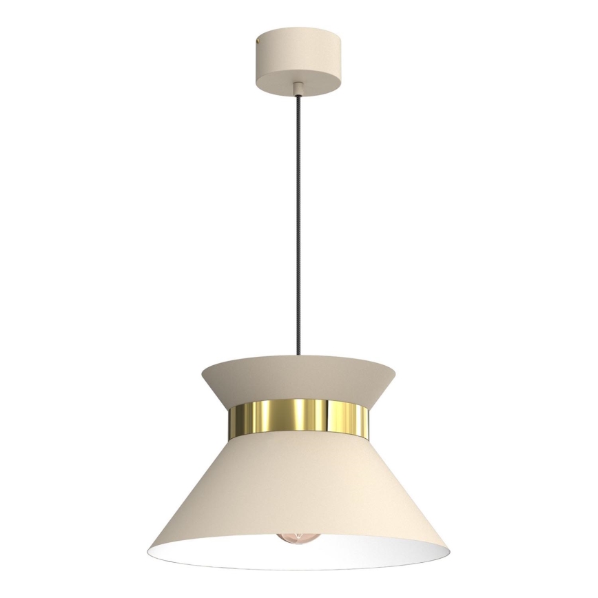 Hanglamp aan een koord NORGE 1xE27/15W/230V beige/goud