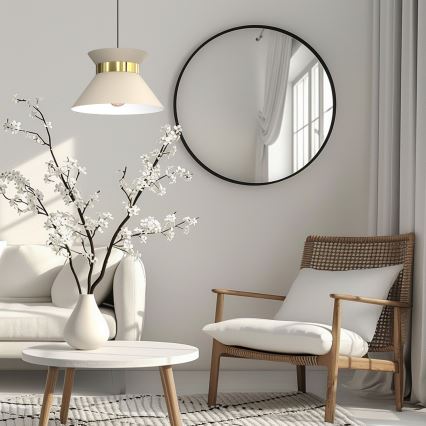 Hanglamp aan een koord NORGE 1xE27/15W/230V beige/goud