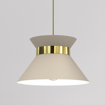 Hanglamp aan een koord NORGE 1xE27/15W/230V beige/goud