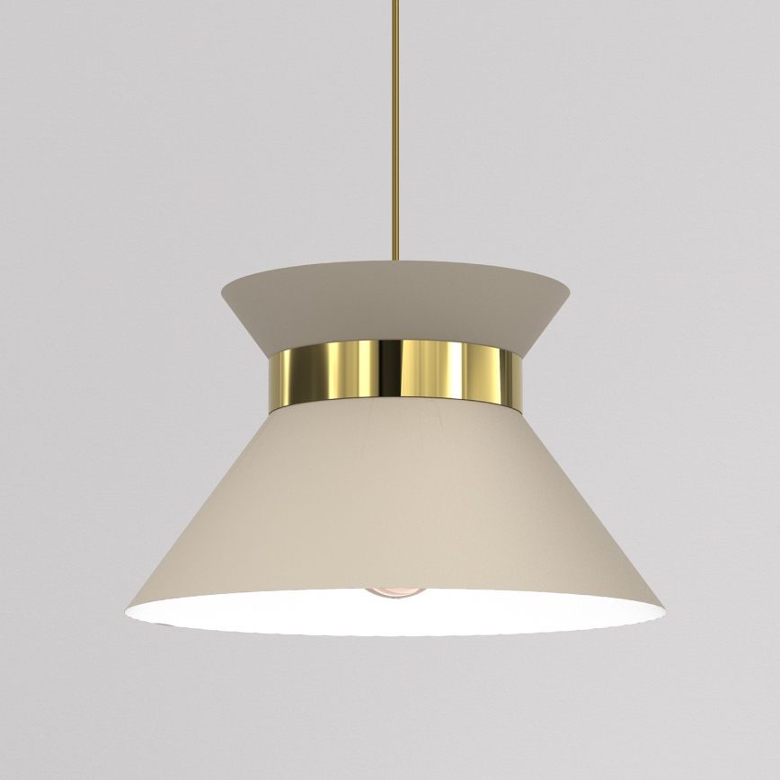 Hanglamp aan een koord NORGE 1xE27/15W/230V beige/goud