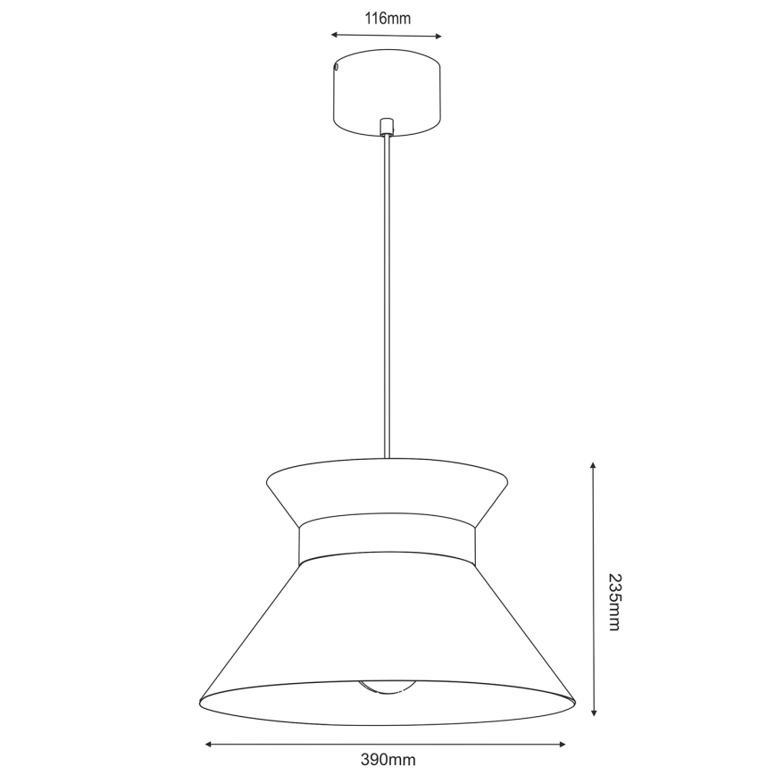 Hanglamp aan een koord NORGE 1xE27/15W/230V beige/goud