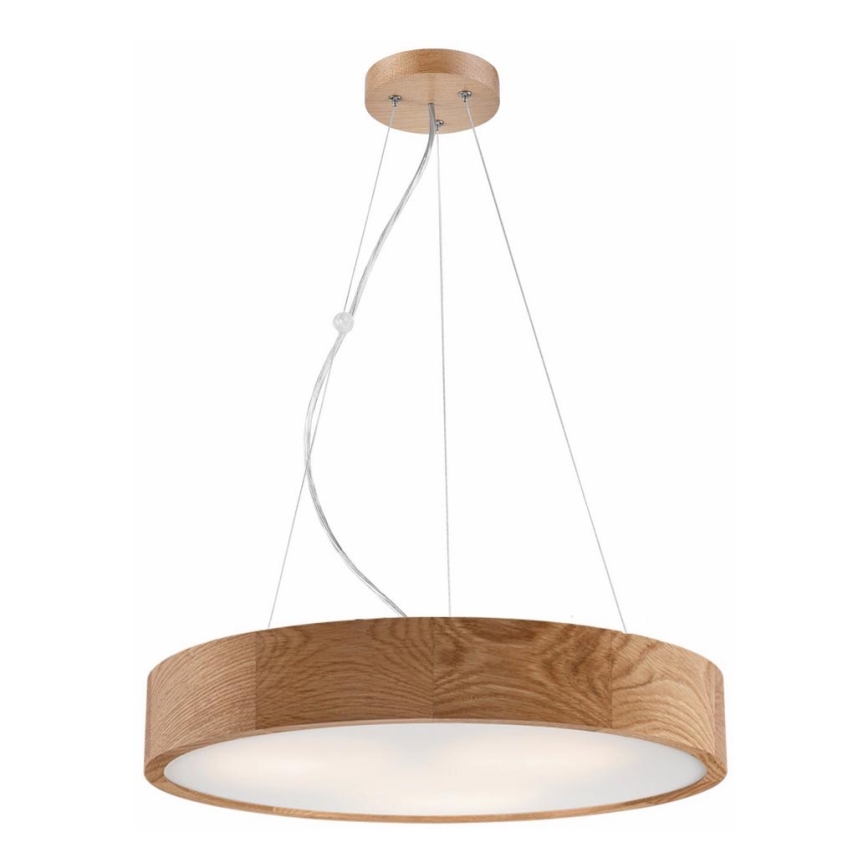 Hanglamp aan een koord OAK 3xE27/60W/230V eiken ø 47,5 cm - FSC gecertificeerd