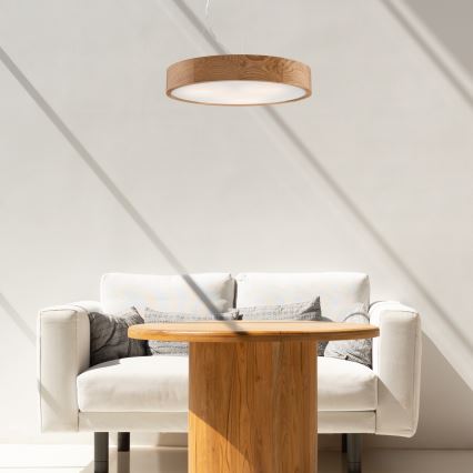 Hanglamp aan een koord OAK 3xE27/60W/230V eiken ø 47,5 cm - FSC gecertificeerd