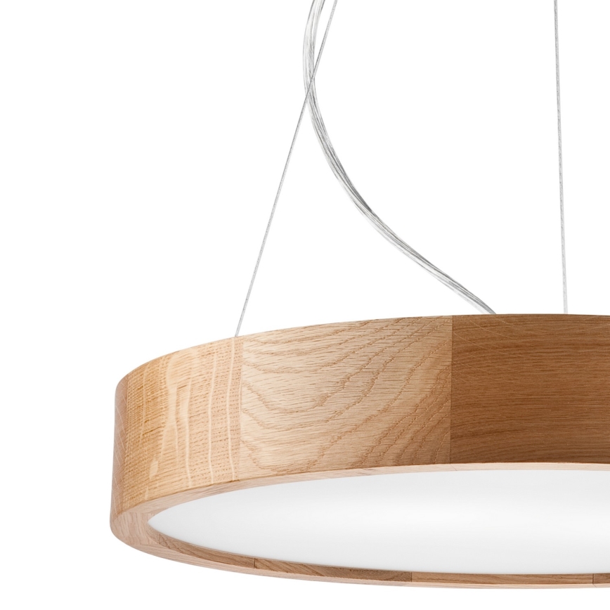 Hanglamp aan een koord OAK 3xE27/60W/230V eiken ø 47,5 cm - FSC gecertificeerd