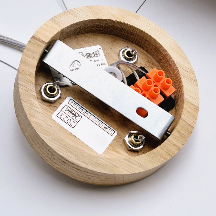 Hanglamp aan een koord OAK 3xE27/60W/230V eiken ø 47,5 cm - FSC gecertificeerd