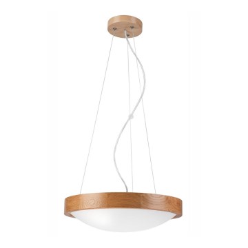 Hanglamp aan een koord OAK SLIM 2xE27/60W/230V ø 37 cm eiken