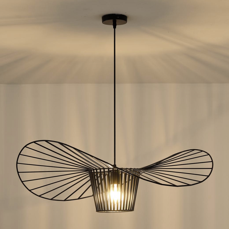 Hanglamp aan een koord OGGI 1xE27/40W/230V diameter 80 cm zwart