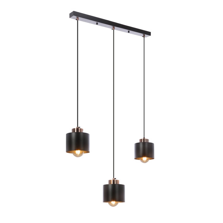 Hanglamp aan een koord OLENA 3xE27/60W/230V zwart