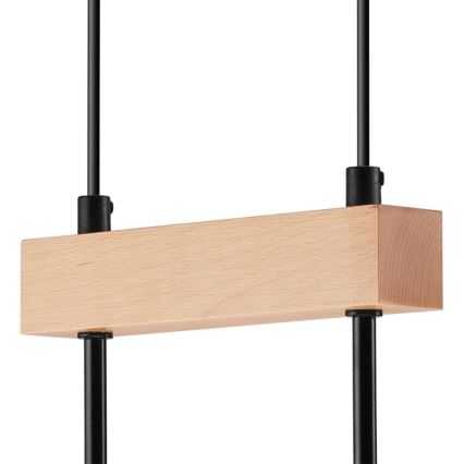 Hanglamp aan een koord ORAZIO 2xE27/60W/230V beuken