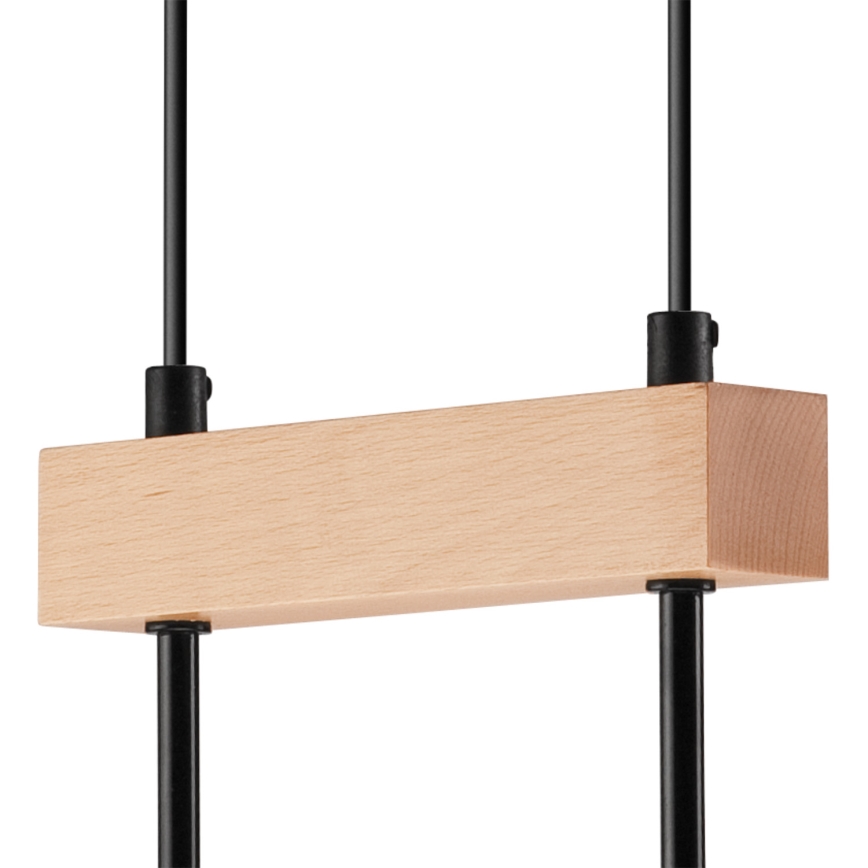 Hanglamp aan een koord ORAZIO 2xE27/60W/230V beuken