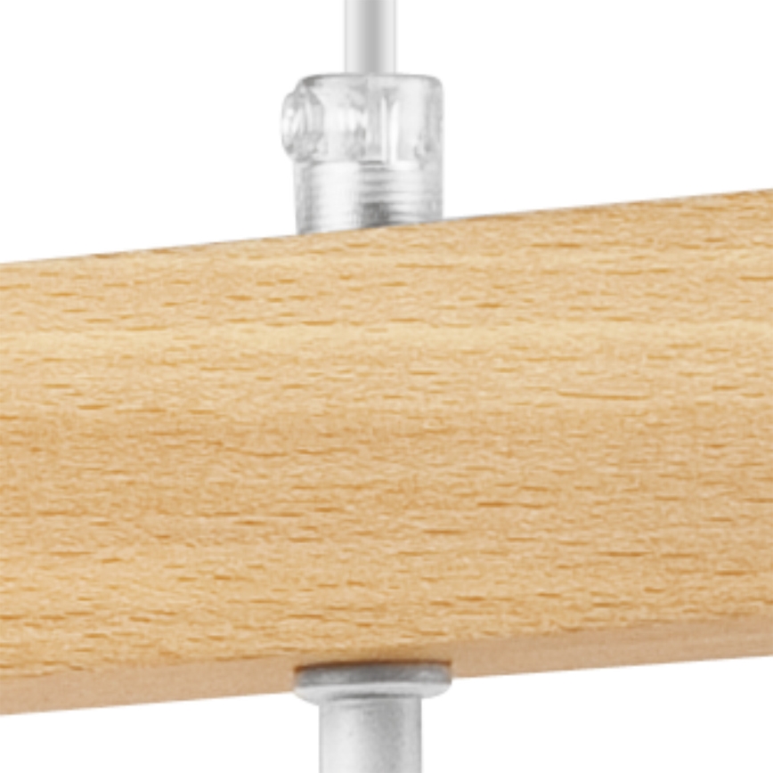 Hanglamp aan een koord ORAZIO 4xE27/60W/230V beuken