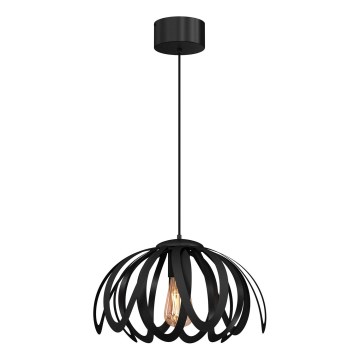 Hanglamp aan een koord ORCHID 1xE27/60W/230V zwart