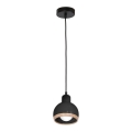 Hanglamp aan een koord OVAL 1xE27/60W/230V zwart