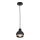 Hanglamp aan een koord OVAL 1xE27/60W/230V zwart