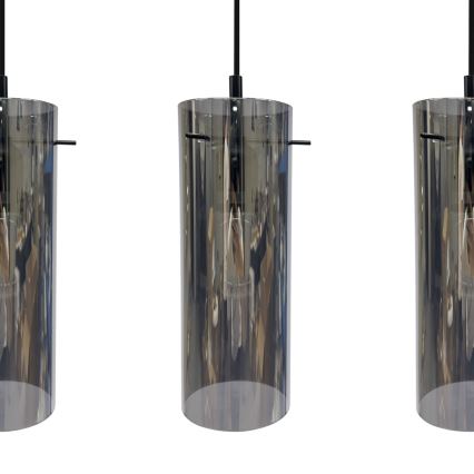 Hanglamp aan een koord PADOVA 3xE27/15W/230V zwart