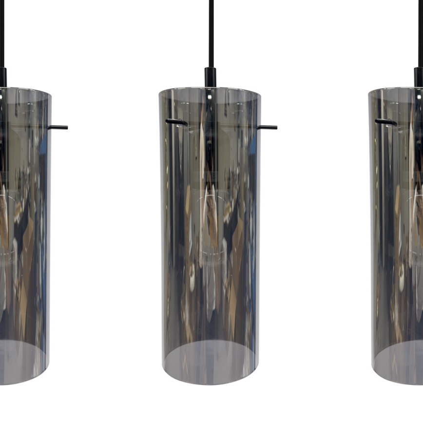 Hanglamp aan een koord PADOVA 3xE27/15W/230V zwart