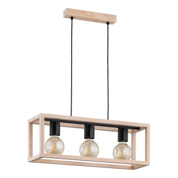 Hanglamp aan een koord PAKO 3xE27/15W/230V beige