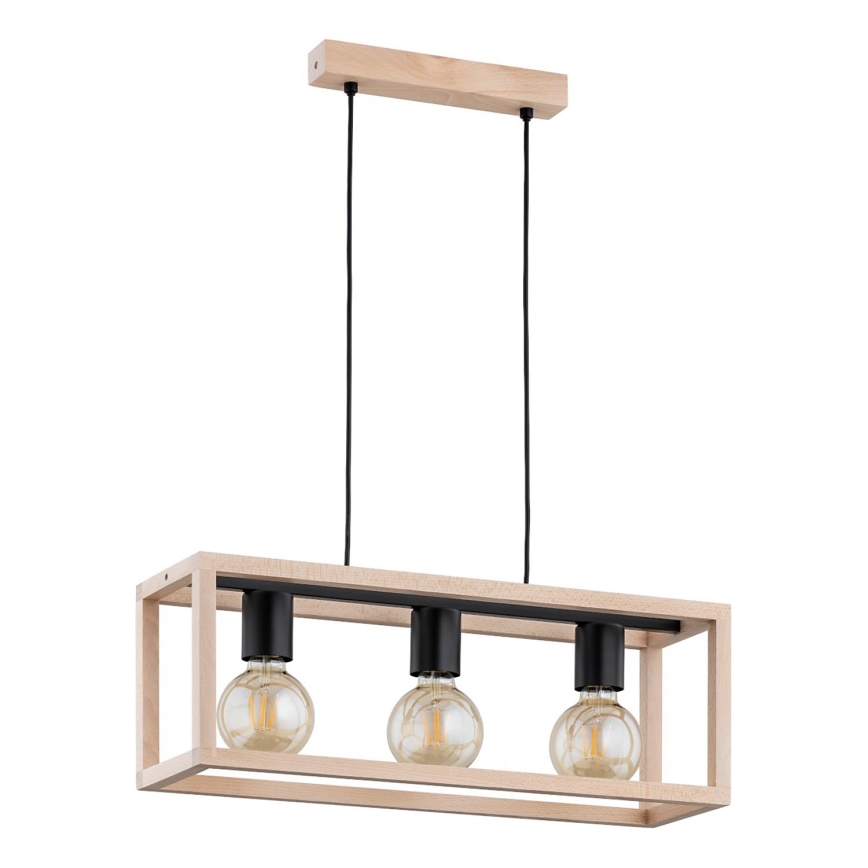 Hanglamp aan een koord PAKO 3xE27/15W/230V beige