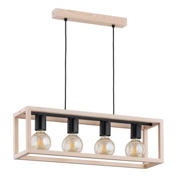 Hanglamp aan een koord PAKO 4xE27/15W/230V beige