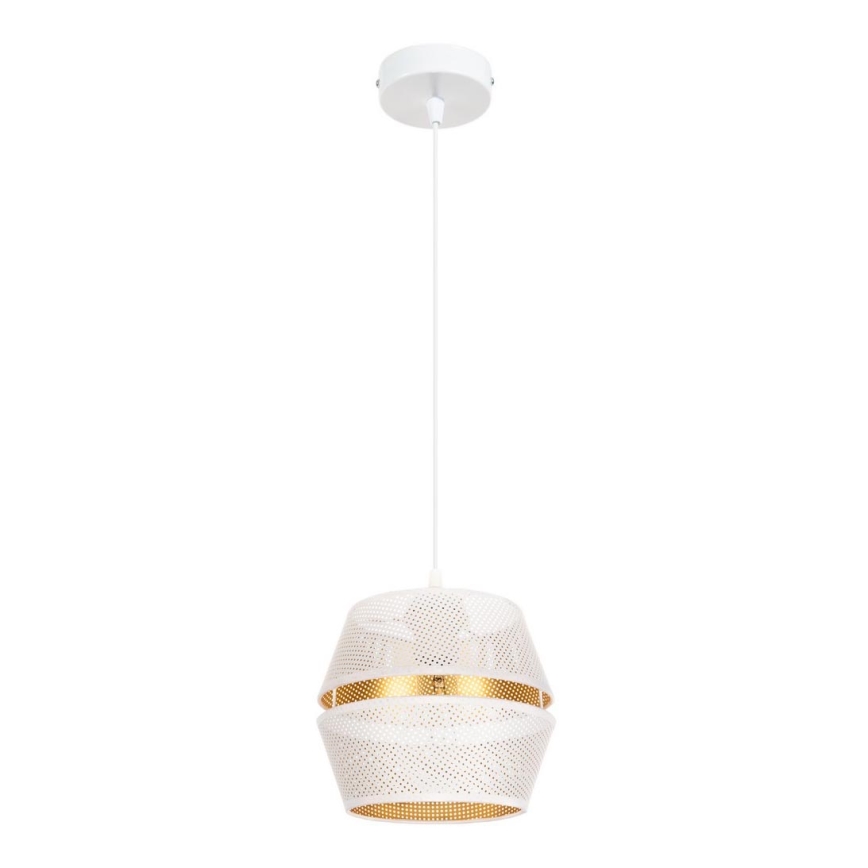 Hanglamp aan een koord PARIJS 1xE27/60W/230V wit/goud