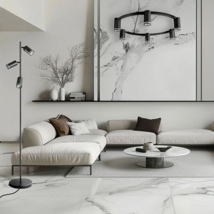 Hanglamp aan een koord PARIJS 6xGU10/12W/230V zwart