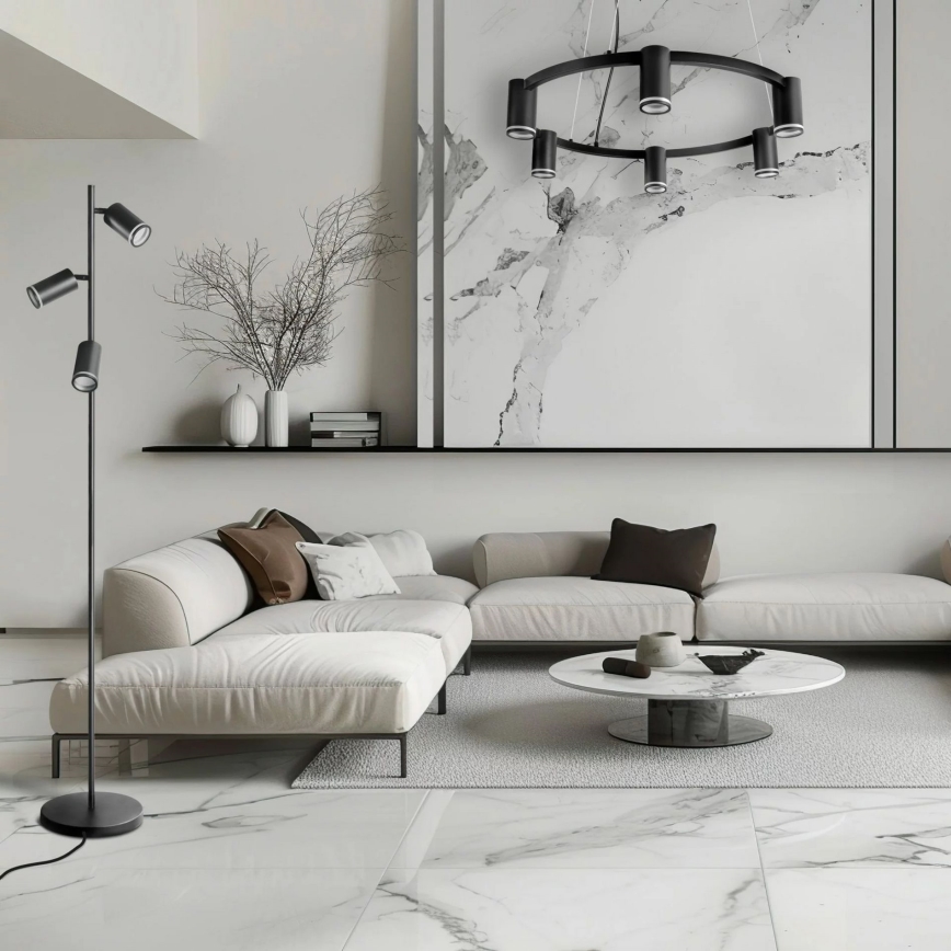 Hanglamp aan een koord PARIJS 6xGU10/12W/230V zwart