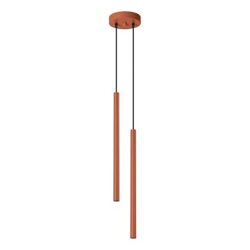Hanglamp aan een koord PASTELO 2xG9/8W/230V rood