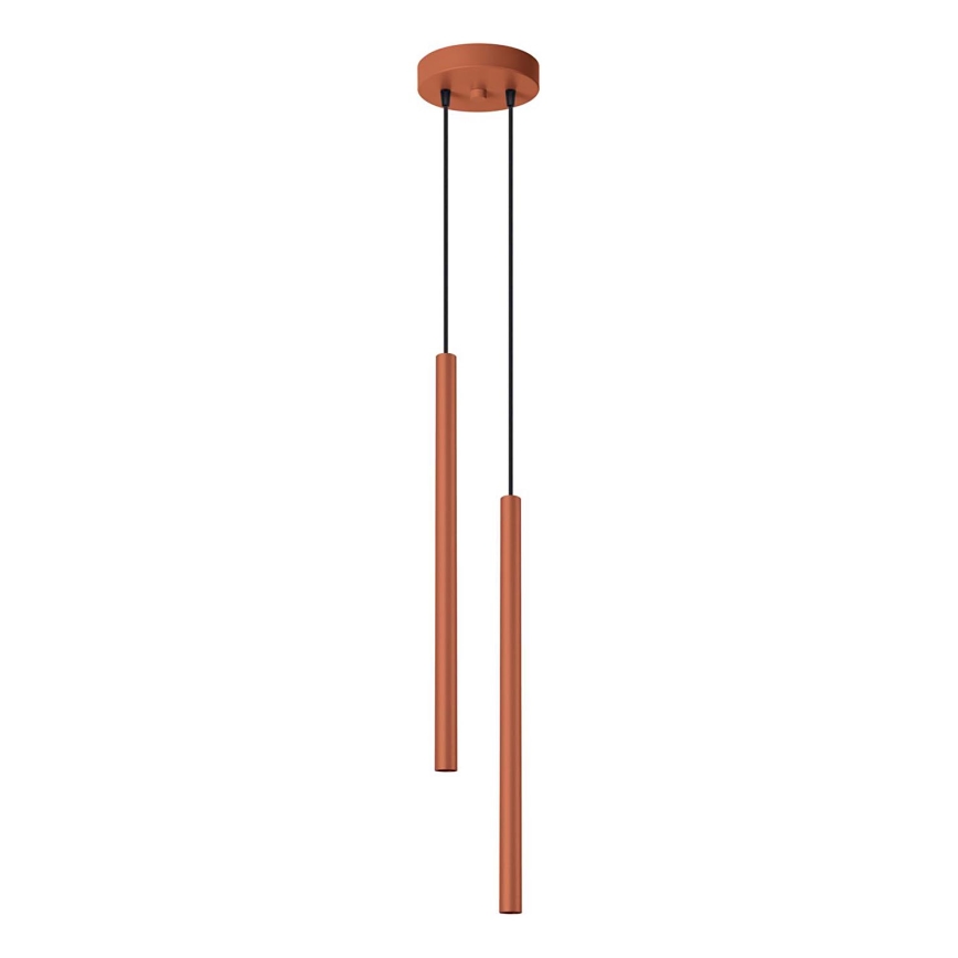 Hanglamp aan een koord PASTELO 2xG9/8W/230V rood