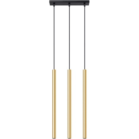Hanglamp aan een koord PASTELO 3xG9/8W/230V goud
