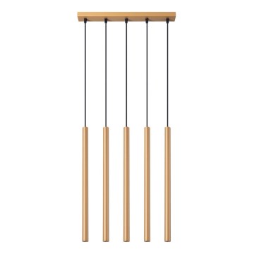 Hanglamp aan een koord PASTELO 5xG9/8W/230V goud