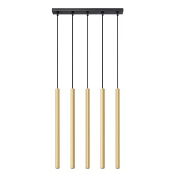 Hanglamp aan een koord PASTELO 5xG9/8W/230V goud