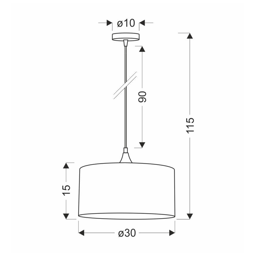 Hanglamp aan een koord PATTI 1xE27/60W/230V diameter 30 cm groen