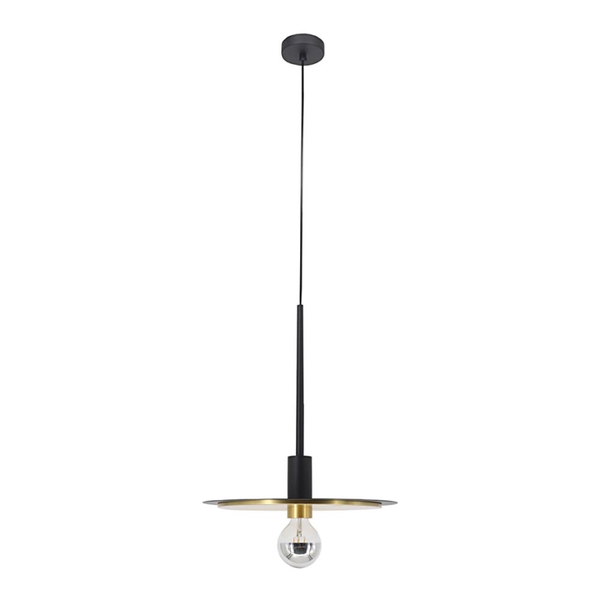 Hanglamp aan een koord PENY 1xE27/11W/230V zwart/gouden