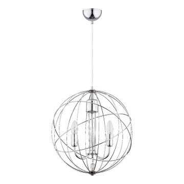 Hanglamp aan een koord PIKO 3xE14/10W/230V glanzend chroom