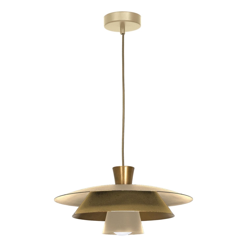 Hanglamp aan een koord PLATO 1xE27/15W/230V beige/goud