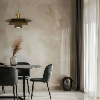 Hanglamp aan een koord PLATO 1xE27/15W/230V messing/goud