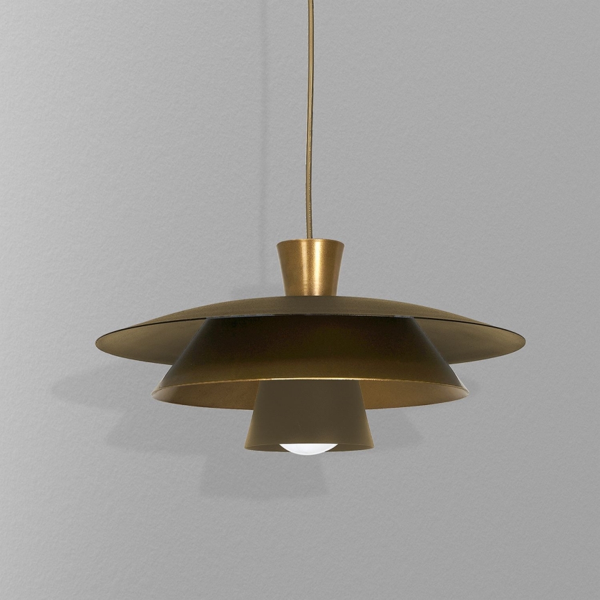 Hanglamp aan een koord PLATO 1xE27/15W/230V messing/goud