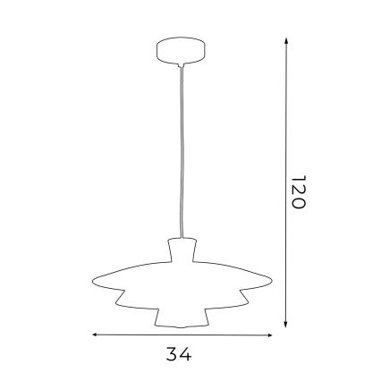 Hanglamp aan een koord PLATO 1xE27/15W/230V messing/goud