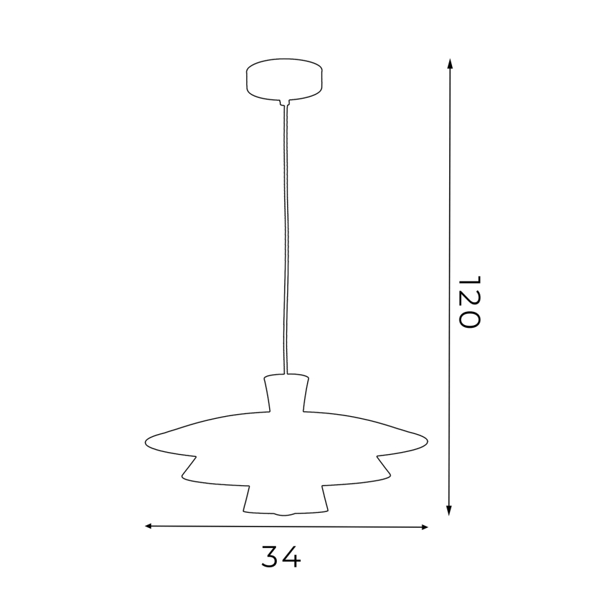 Hanglamp aan een koord PLATO 1xE27/15W/230V messing/goud
