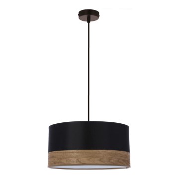 Hanglamp aan een koord PORTO 1xE27/60W/230V zwart/bruin