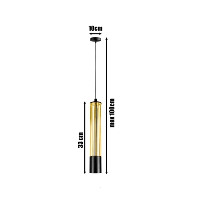 Hanglamp aan een koord PRESCOT 1xGU10/40W/230V goud